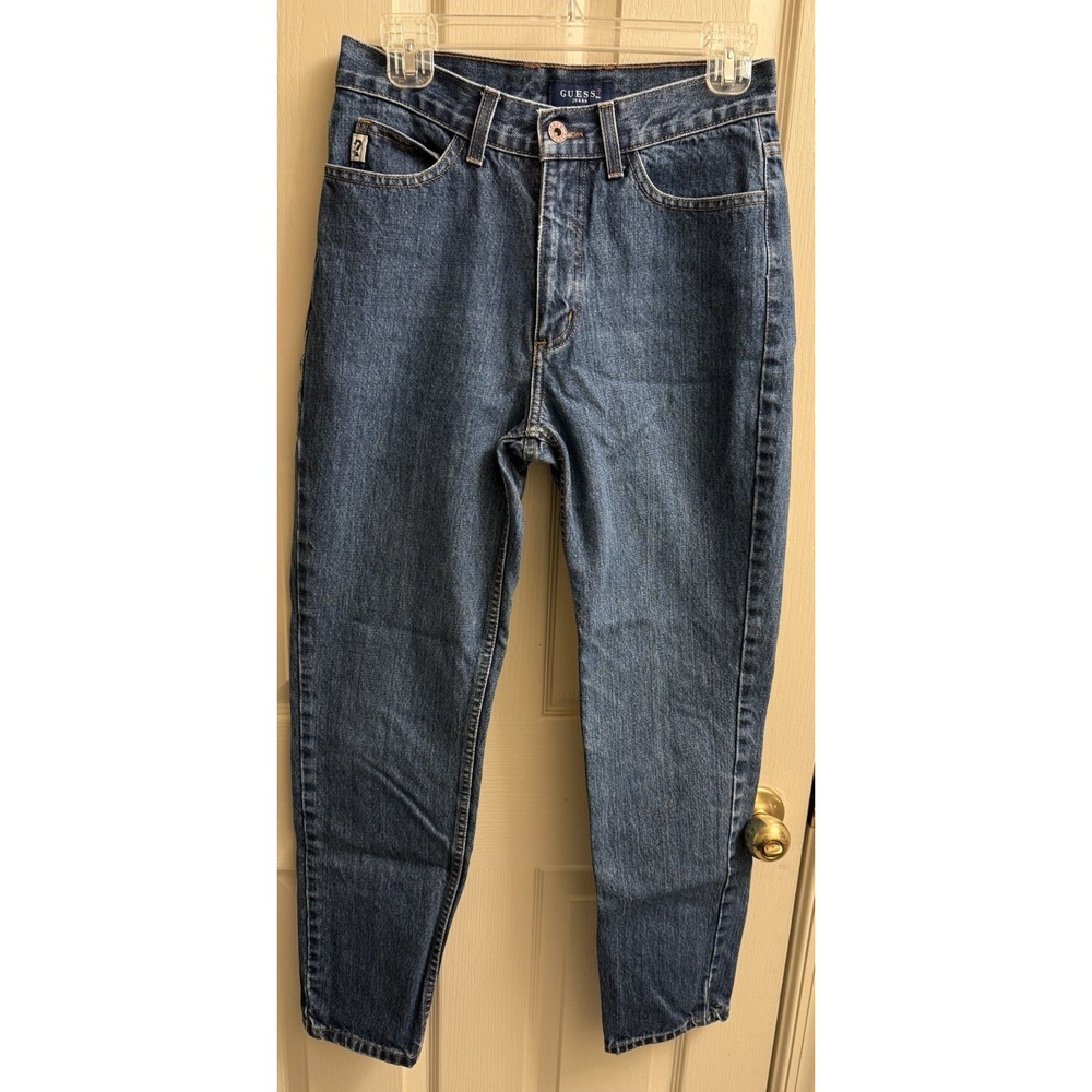 Vtg Guess‎ USA Blue Denim Jeans AST050 Tapered Y2K Size 28